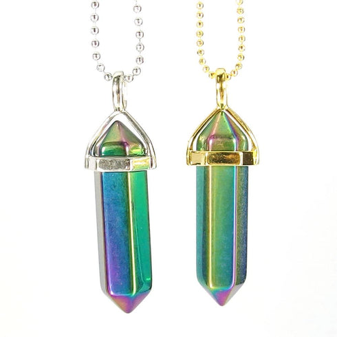 Rainbow Hematite Gemstone Pendant Necklace